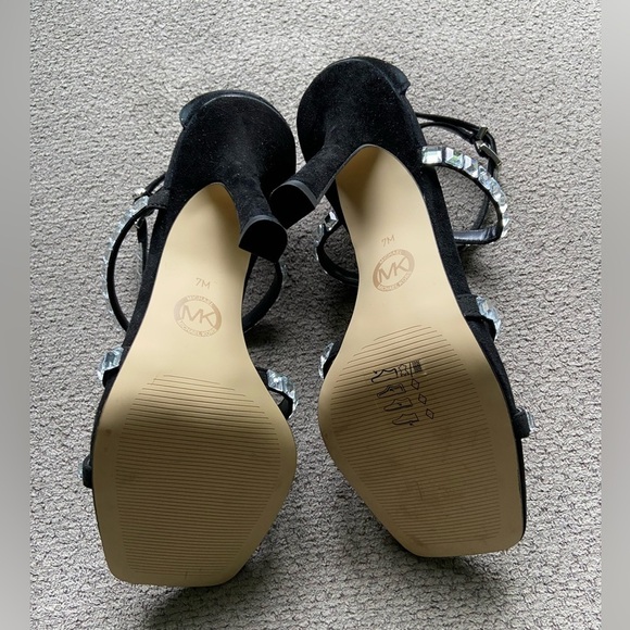 Celia Crystal Embellished Suede Sandal 7M Michael Michael Kors NIB - Picture 4 of 6